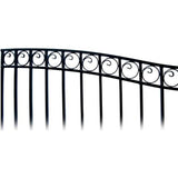 Aleko Steel Single Swing Driveway Gate Dublin Style 12 x 6 ft DG12DUBSSW-AP Single Swing Driveway Gates