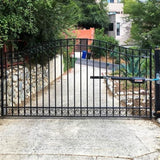 Aleko Steel Single Swing Driveway Gate Dublin Style 14 X 6 Ft Dg14Dubssw-Ap Single Swing Driveway Gates