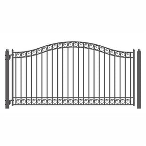 Aleko Steel Single Swing Driveway Gate Dublin Style 18 X 6 Ft Dg18Dubssw-Ap Single Swing Driveway Gates