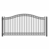 Aleko Steel Single Swing Driveway Gate Dublin Style 18 X 6 Ft Dg18Dubssw-Ap Single Swing Driveway Gates