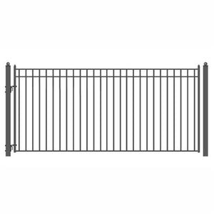 Aleko Steel Single Swing Driveway Gate Madrid Style 12 X 6 Ft Dg12Madssw-Ap Single Swing Driveway Gates