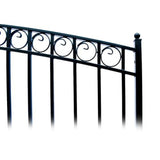 Aleko Steel Single Swing Driveway Gate Paris Style 12 X 6 Ft Dg12Parssw-Ap Single Swing Driveway Gates