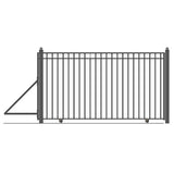 Aleko Steel Sliding Driveway Gate 20 ft with Pedestrian Gate 5 ft MADRID Style DG20MADSSLPED-AP Aleko Sliding Gates with Pedestrian Entrance