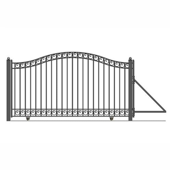 Aleko Steel Sliding Driveway Gate Dublin Style 14 X 6 Ft Dg14Dubssl-Ap Sliding Driveway Gates