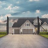 Aleko Steel Sliding Driveway Gate Madrid Style 16 x 6 1/4 Feet DG16MADSSL-AP Sliding Driveway Gates