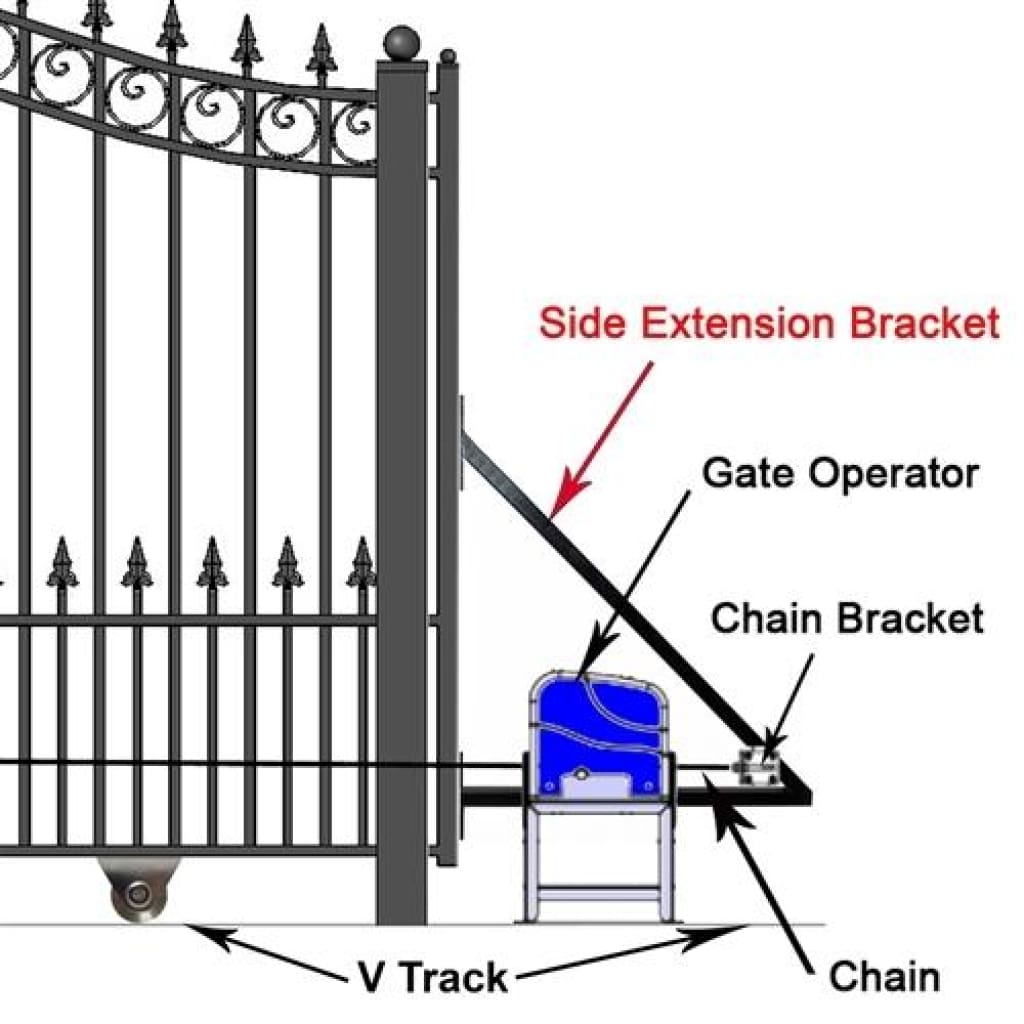 Aleko Steel Sliding Driveway Gate St.Louis Style 12 x 6 ft DG12STPSSL ...