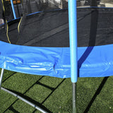 Aleko Trampoline with Safety Net and Ladder - 10 Feet - Black and Blue TRP10-AP Fun Zone