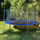 Aleko Trampoline with Safety Net and Ladder - 12 Feet - Black and Blue TRP12-AP Fun Zone