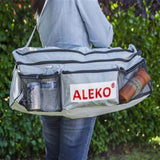 Aleko Waterproof Inflatable Boat Seat Cushion With Under Seat Bag And Pockets 34X9 Inches Gray Bsb320Gv2-Ap Supplies And Accessories