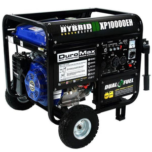 Duromax 10000-Watt Electric Start Dual Fuel Hybrid Portable Generator Xp10000Eh Dual Fuel Generators