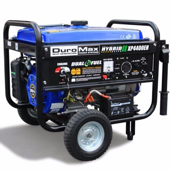 Duromax 4400-Watt Electric Start Dual Fuel Hybrid Portable Generator Xp4400Eh Dual Fuel Generators