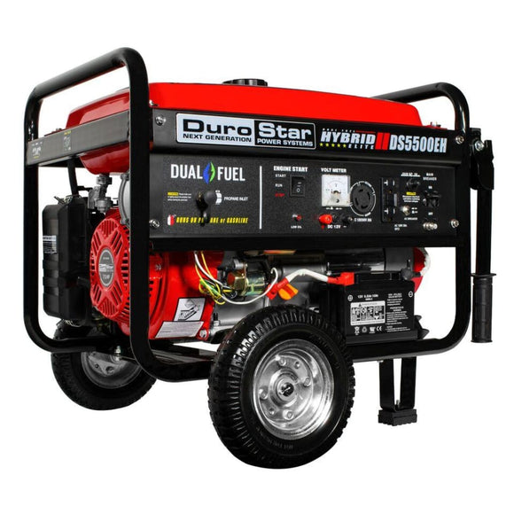 Duromax 5500-Watt Electric Start Dual Fuel Hybrid Portable Generator Ds5500Eh Dual Fuel Generators
