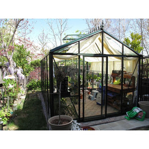 Exaco Royal Victorian Greenhouse VI34 Dark Green with 10mm Twin-Wall Polycarbonate Exaco Greenhouse and Accessories